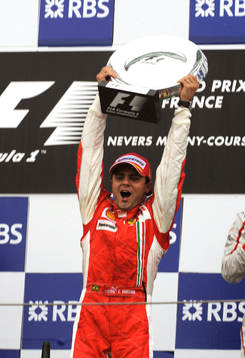 Felipe Massa, Brasilien, vann Frankrike Grand Prix.