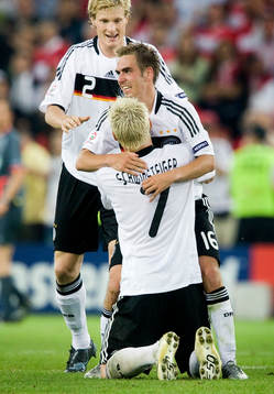  Philipp Lahm och Bastian Schweinsteiger, Tyskland, jubel.