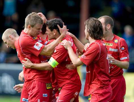  Erol Bekir, Bunkeflo, jubel efter 1-1 målet.
