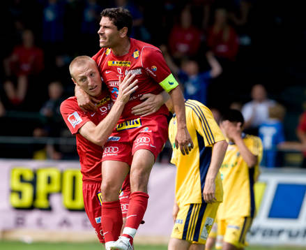  Erol Bekir, Bunkeflo, jubel efter 1-1 målet.