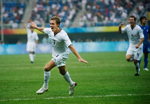  Stuart Holden, USA, jubel efter sitt 0-1-mål.
