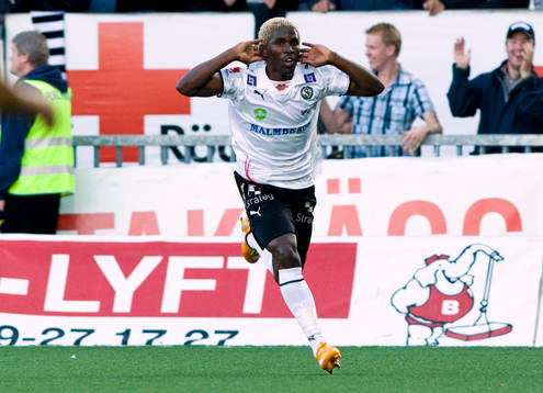  Eric Magloire Bassombeng, Örebro, jubel.