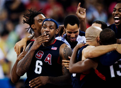 Lebron James, USA, jubel