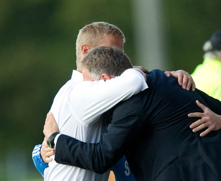  Siggi Jonsson, tränare, Djurgården, jubel, Paul Lindström.