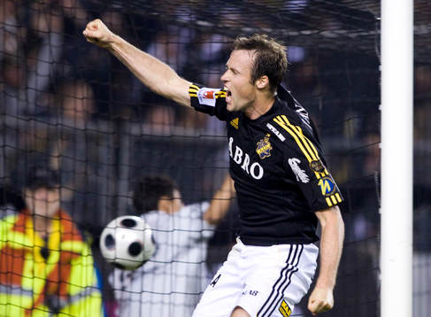  Markus Jonsson, AIK, jubel efter 2-1.