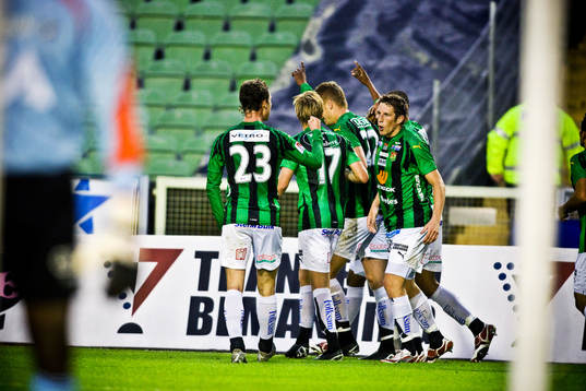Wanderson do Carmo gör 1-0 till Gais. Jubel