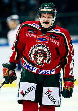 Joakim Andersson, Frölunda, grinar illa, depp