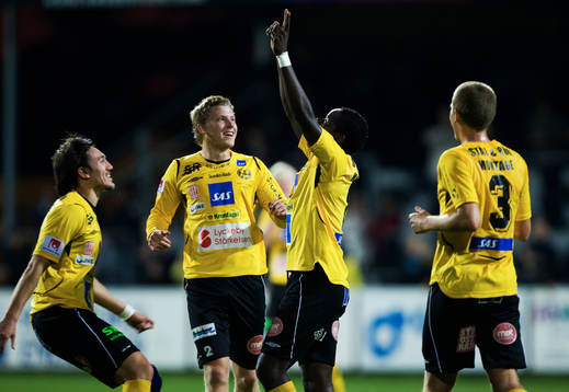  Jubel av målskytt Patrick Osiako.