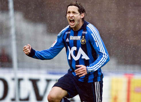  Andrej Komac, Djurgården, jubel efter 1-0. 