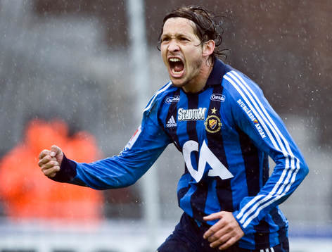  Andrej Komac, Djurgården, jubel efter 1-0. 