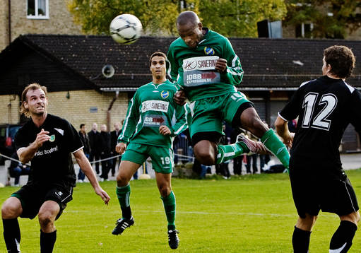  Samuel Ayorinde, Gröndal, gör det avgörande 3-2-målet.