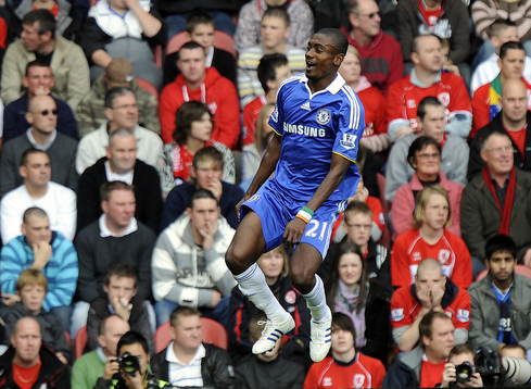  Salomon Kalou, Chelsea. Jubel, glädje efter 0-1.