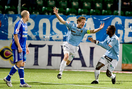  Daniel Bernhardsson, Gefle jubel efter 0-1