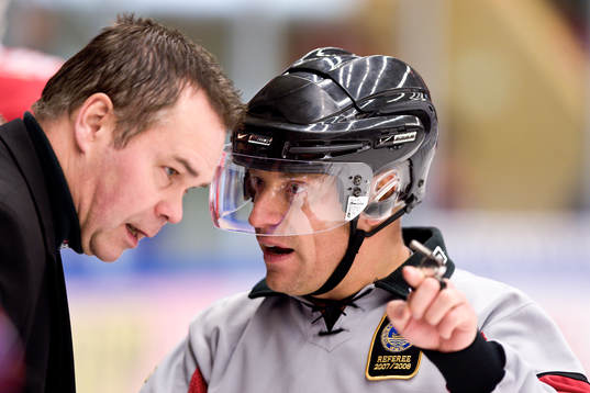 Leif Strömberg, tränare Södertälje och Sören Persson,