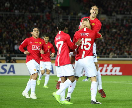  Rio Ferdinand, Manchester U, glädje, jubel.