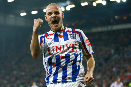  Kristian Bak Nielsen, Heerenveen, jubel.