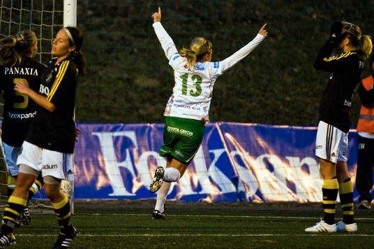  Johanna Andersson, Hammarby, jubel efter 1-0.