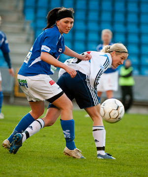  Victoria Svensson, Djurgården och Caroline Pettersson, Stattena.