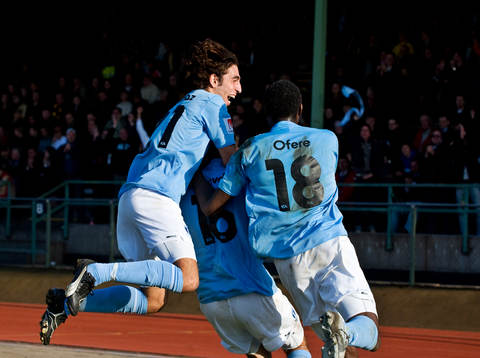  Miljan Mutavdzic, Malmö, gör matchens enda mål. Jubel, glädje.