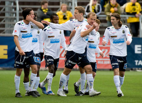  Hasse Berggren, Gefle jubel efter 1-0