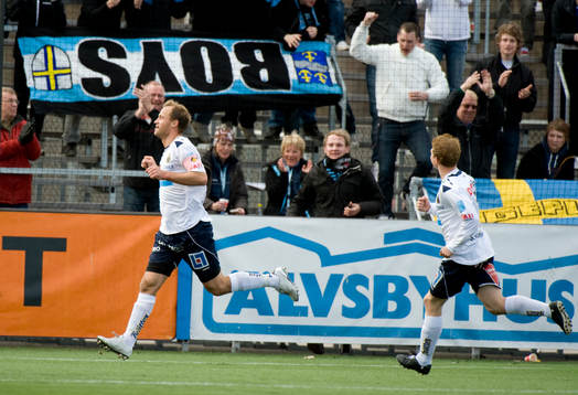  Hasse Berggren, Gefle jubel efter 1-0