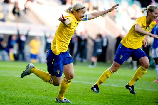  Victoria Svensson, Sverige, jubel.