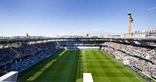 Gamla Ullevi sett uppifrån taket. Arena, stadion