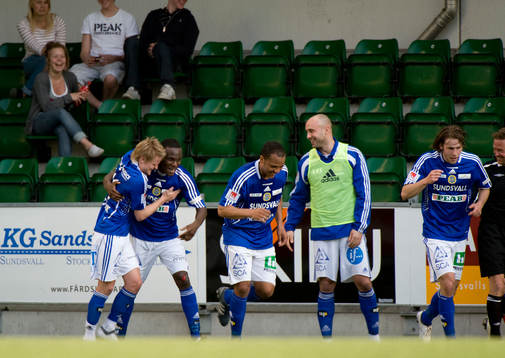  Robert Mambo Mumba, Sundsvall jubel efter 1-0