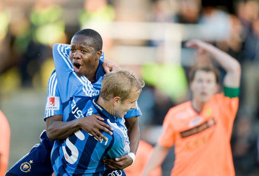  Boyd Mwila och Petter Gustafsson, Djurgården jubel.
