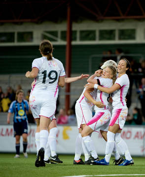  Frida Nordin, Ldb gjorde 2-0, Jubel i Ldb.