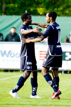  Isaac Chansa, René Makondele, Helsingborg jubel.