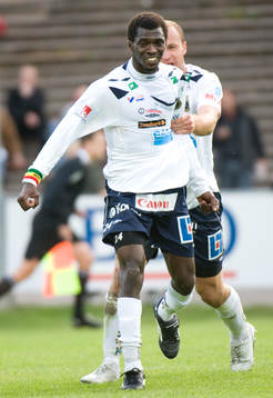   Jubel, Yussif Chibsah och Hasse Berggren 