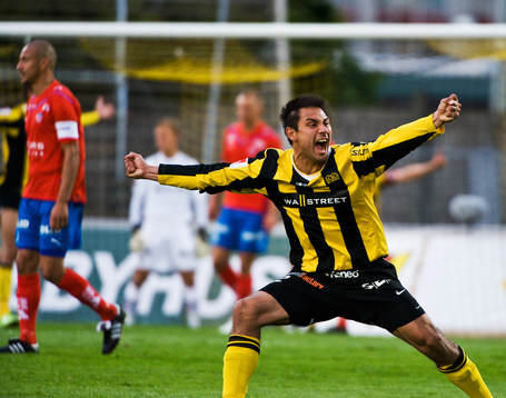  Johan Lind, Häcken, jubel efter 3-0