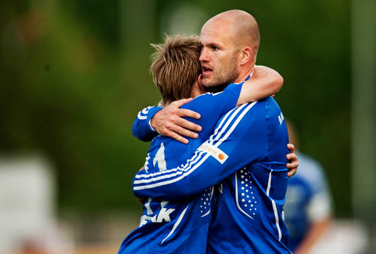  Jonas Wallerstedt, jubel efter sitt 0-1-mål.