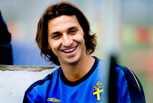 Zlatan Ibrahimovic skrattar, skratt, leende