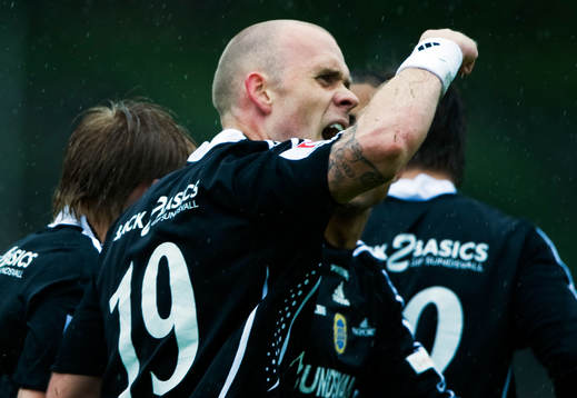  Hannes Sigurdsson, Sundsvall, jubel efter 1-1.