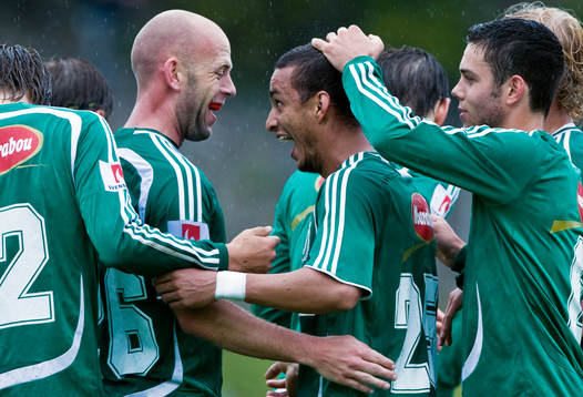  David Nordbeck och Elvis da Silva Santana, Väsby, jubel, glädje efter 1-0.