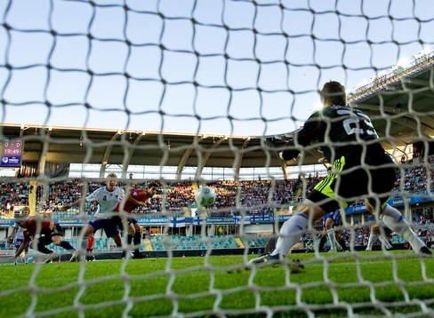  Xisco, Spanien. Jonas Portin, Jukka Lehtivaara, målvakt Finland