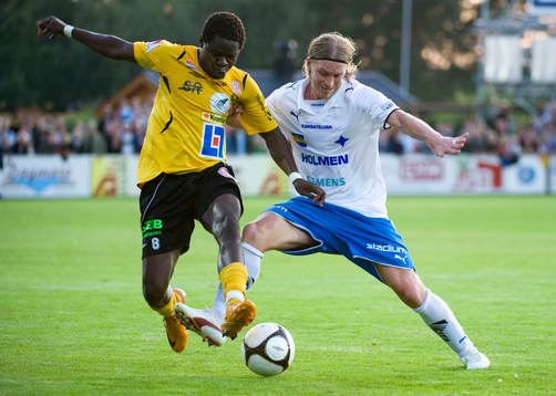 Patrick Osiako, Mjällby mot Eirik Dybendal, Norrköping