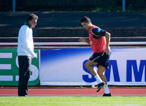 Cristiano Ronaldo och Carlos Queiroz, Förbundskapten