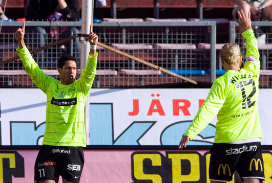  Vinicius Silva Lopes Souto, Häcken, jubel efter 1-1.