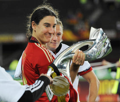  Birgit Prinz, Tyskland, jubel, pokal.