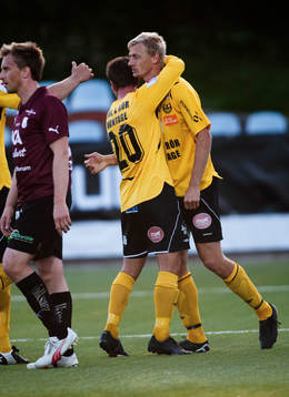  Patrik Rosengren, Mjällby, jubel efter 0-1