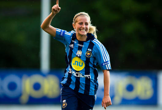  Marijke Callebaut, Djurgården, jubel efter 2-2.