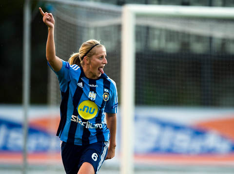  Marijke Callebaut, Djurgården, jubel efter 2-2.