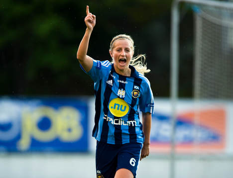  Marijke Callebaut, Djurgården, jubel efter 2-2.