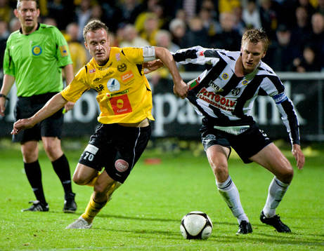 Marcus Ekenberg,  Mjällby och Linus Malmkvist, Landskrona