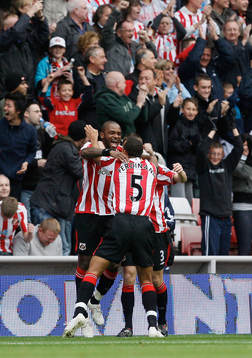  Darren Bent, Sunderland, glädje, jubel.