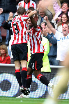  Darren Bent, Sunderland, glädje, jubel.