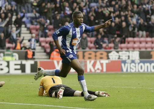  Charles N'Zogbia, Wigan, glädje, jubel.
